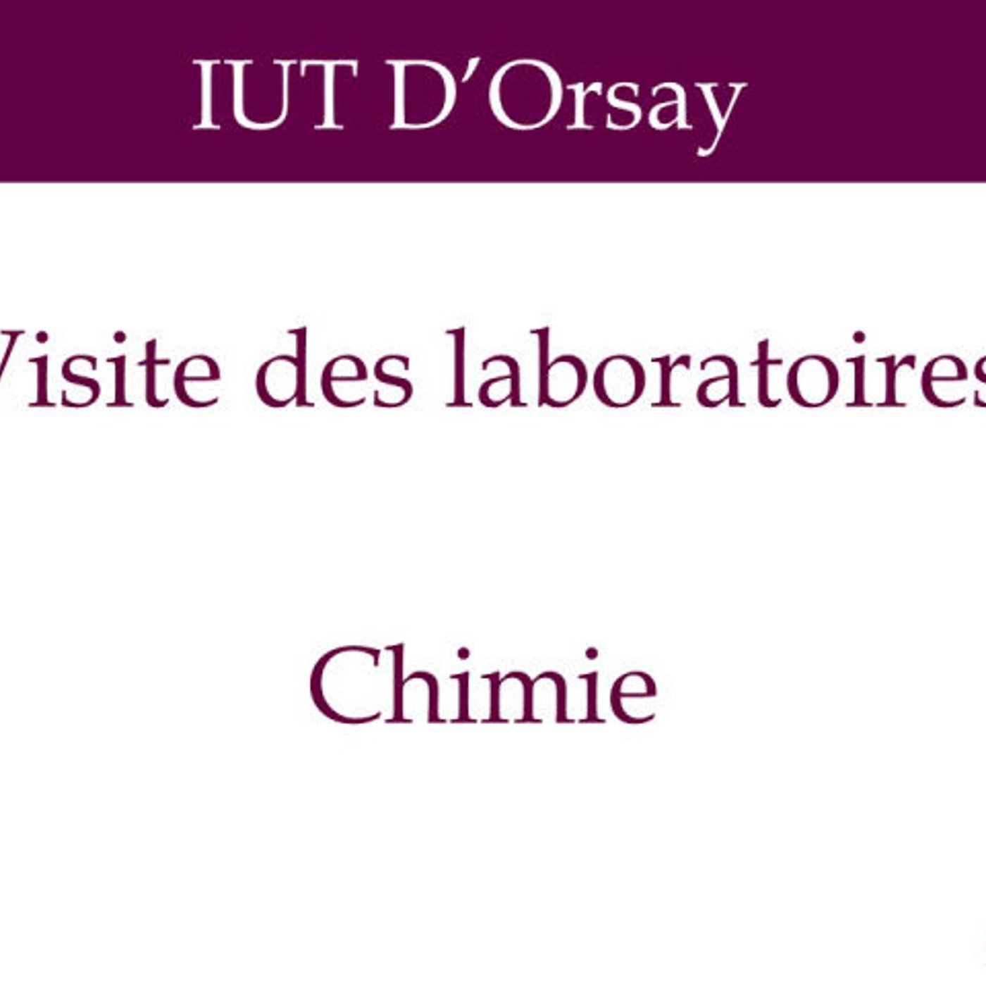 IUT d'Orsay - chimie en Mesures Physiques episode artwork