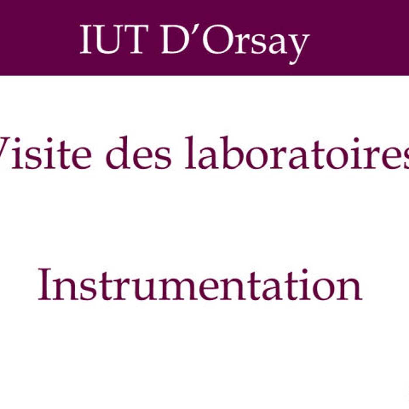 IUT d'Orsay- instrumentation episode artwork