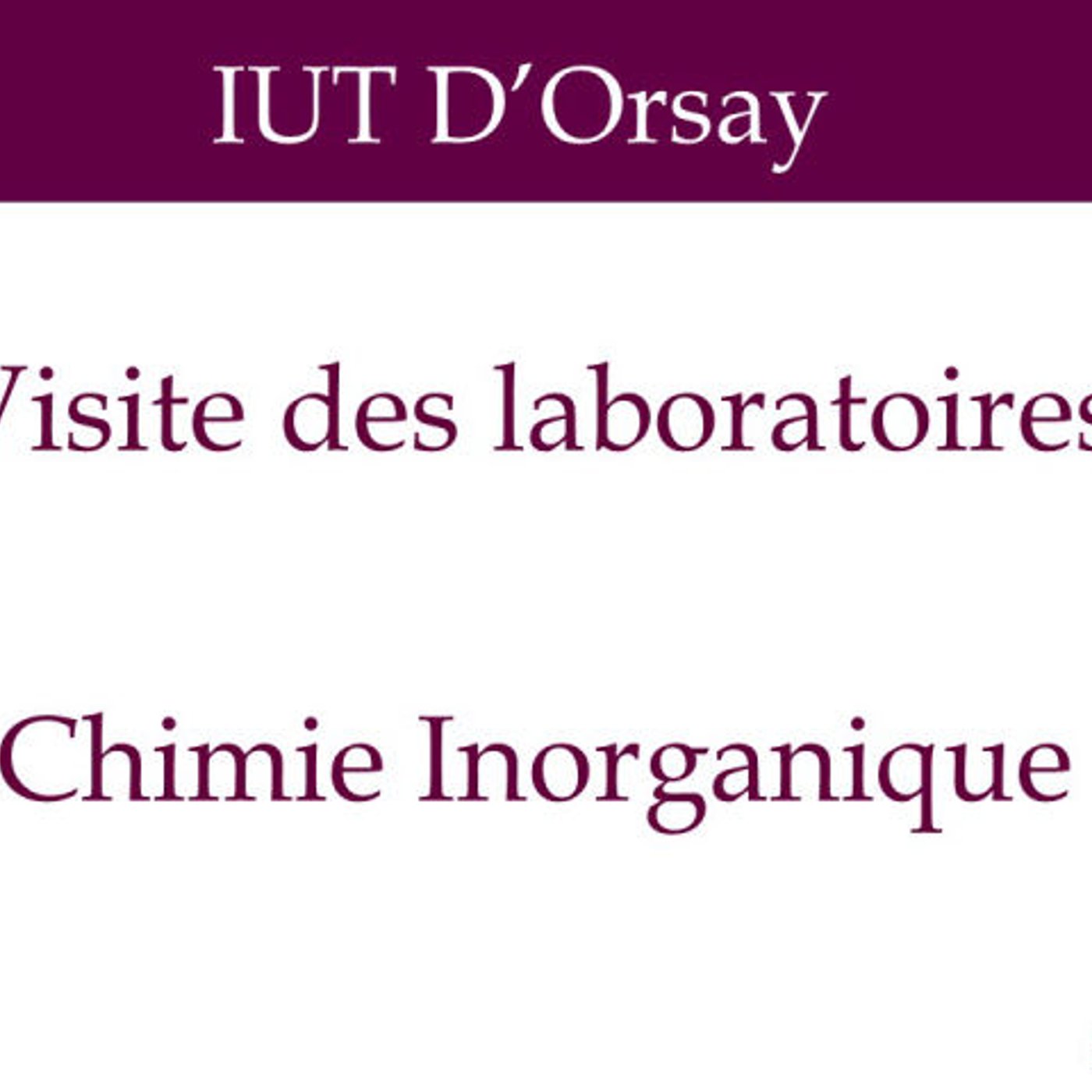 IUT d'Orsay-chimie inorganique episode artwork
